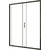 Душевая дверь Taliente 140 см TA-140-1CB, чёрный/прозрачное - фото 2