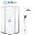 Набор 2 в 1: Душевое ограждение BelBagno (75-90)х(75-90) см UNIQUE-A-2-75/90-C-Cr + Душевая стойка BelBagno DUE-DOCM-CRM - фото 