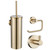 Набор аксессуаров для ванной комнаты Wonzon & Woghand WW-8100-G, цвет золото брашированное - фото 