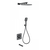 Душевая система для ванны с термостатом Wonzon & Woghand WW-B4005-MB, чёрный матовый - фото 