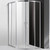 Душевое ограждение Cezares 110х90 см MOLVENO-RH-2-110/90-C-Cr-IV, хром/прозрачное - фото 