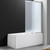 Шторка для ванны Cezares Slider VF-11 100 см, хром/матовое - фото 