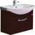 Тумба подвесная с раковиной Акватон Ария 65 см 1A1340K0AA430, коричневый - фото 
