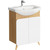 Тумба напольная с раковиной Aqwella Basic 65 см BAS0106DZ, дуб золотой/белый - фото 