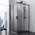 Душевое ограждение Am.Pm Gem S Twin Slide 120x80 см W93G-404-120280-BT, черный/прозрачное - фото 2