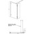 Душевая перегородка Ambassador Walk-in 110 см 15031107 с кронштейном (стекло 8 мм) хром/прозрачное - фото 7