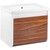 Тумба подвесная с раковиной Pestan Vision 60 см VSN600T-CR (раковина Creavit 60) дуб орех/белый - фото 