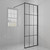 Душевая перегородка Paini 90 см PAINI-WalkIN90G (стекло 8 мм) с кронштейном в комплекте, чёрный/прозрачное - фото 