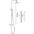 Душевой комплект Haiba: Душевая стойка HB24505-8 + смеситель для раковины HB10505-8, цвет белый/хром - фото 4