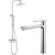 Душевой комплект Haiba: Душевая стойка HB24505 + смеситель для раковины высокий HB11505, цвет хром - фото 