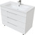 Тумба напольная с раковиной Mirsant Soho Quadro 100 см, белый - фото 