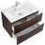 Тумба подвесная с раковиной BelBagno MARINO-650-2C-SO-RW-P 65 см, Rovere Moro - фото 6