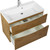 Тумба подвесная с раковиной BelBagno MARINO-H60-800-2C-SO-RN-P 80 см, Rovere Nature - фото 6
