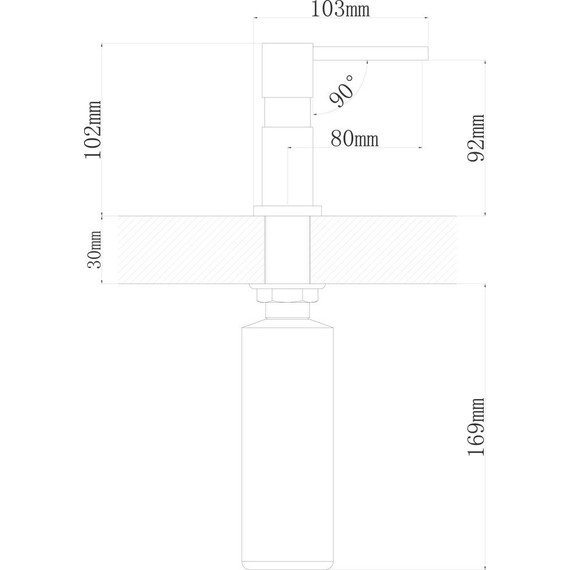 Дозатор для моющего средства Florentina Квадро FL 703.726.0000.501, нуар - фото 3