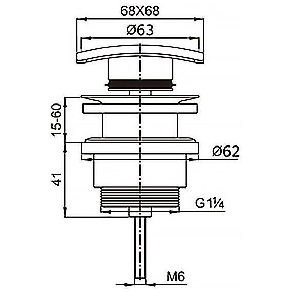Донный клапан Azario AZ-106-WHI - фото 3