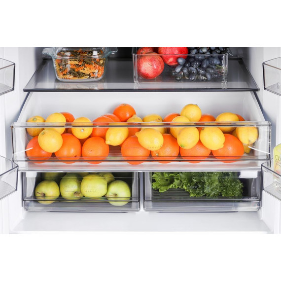 Холодильник Side by Side NordFrost RFQ 450 NFGW inverter (белое стекло) - фото 8