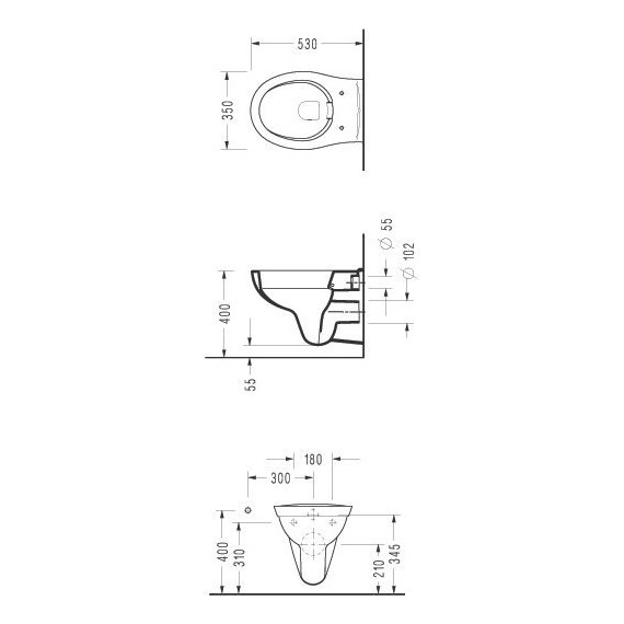 Унитаз подвесной безободковый Serel Asma 0426 с крышкой дюропласт - фото 4