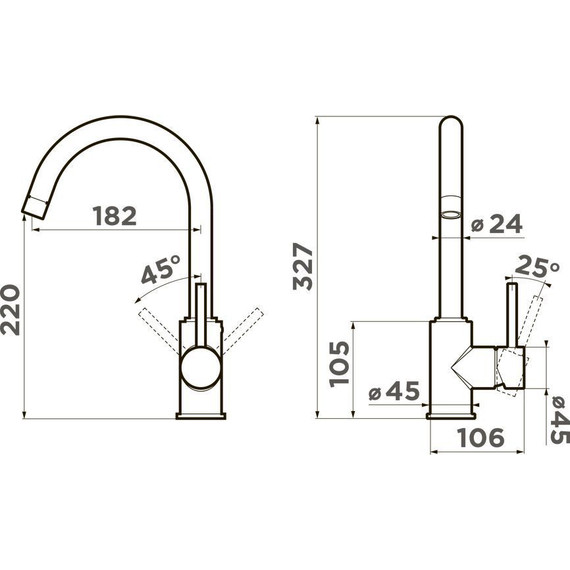 Кухонная мойка + смеситель Omoikiri 4993007 + SHINAGAWA-BN 4994230, нержавеющая сталь - фото 7