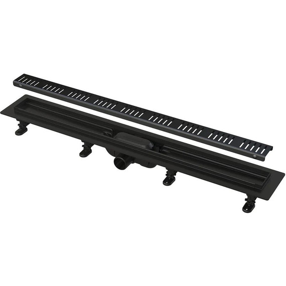 Трап Alcadrain 95 см APZ10BLACK-950M, чёрный матовый - фото 