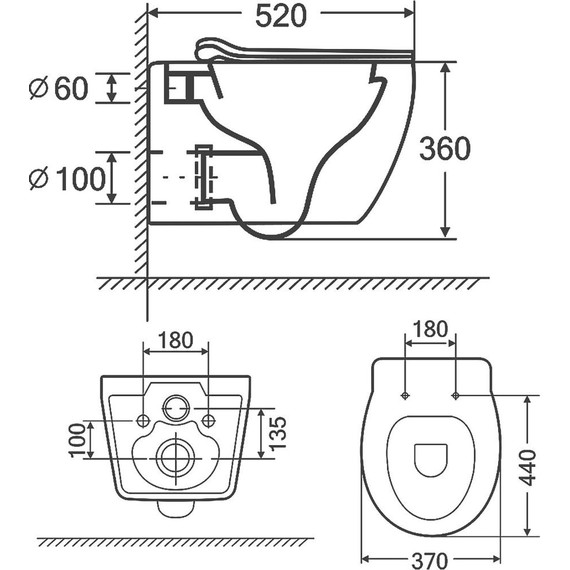 Унитаз подвесной безободковый Azario Keras AZ-99046G с тонкой крышкой микролифт, серый матовый, Цвет производителя: серый матовый - фото 12