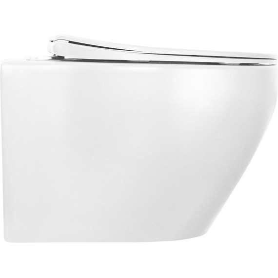 Унитаз подвесной безободковый Azario Keras AZ-99046W с тонкой крышкой микролифт, Цвет производителя: белый глянцевый - фото 9