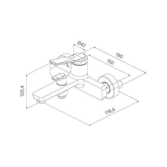 Смеситель для ванны Iddis Parker PARSB02i02WA - фото 4