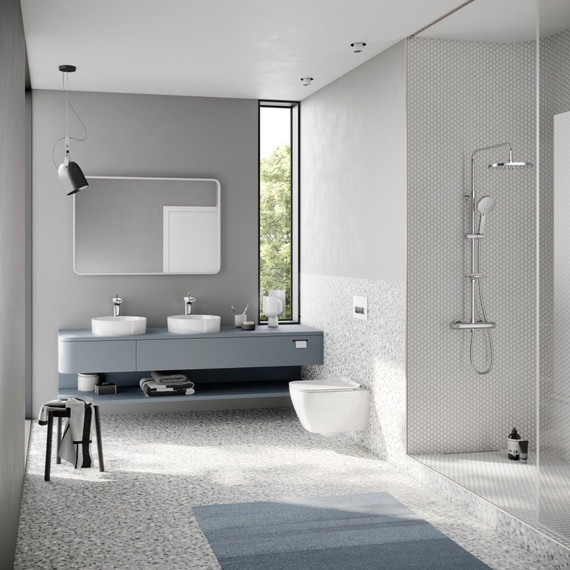 Унитаз подвесной безободковый Serel Rita RT26SL с тонкой крышкой микролифт - фото 2