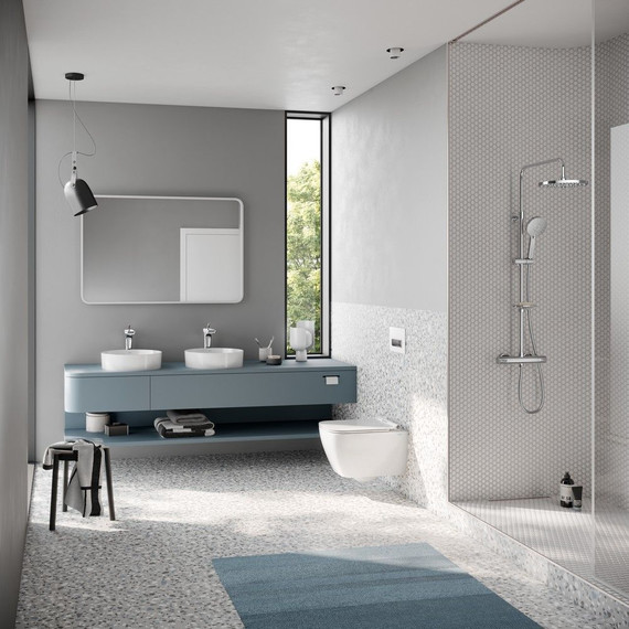 Унитаз подвесной безободковый Serel Sapphire SP26SL с тонкой крышкой микролифт - фото 4