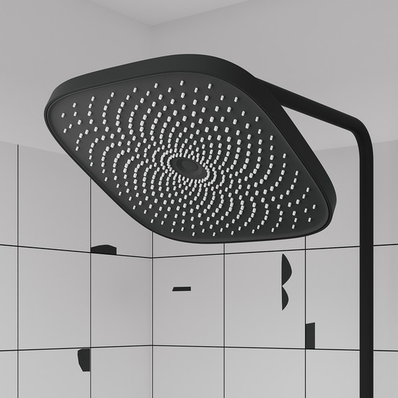 Душевая стойка с термостатом Iddis SpaHome SPHBLTKi06, чёрный матовый - фото 8