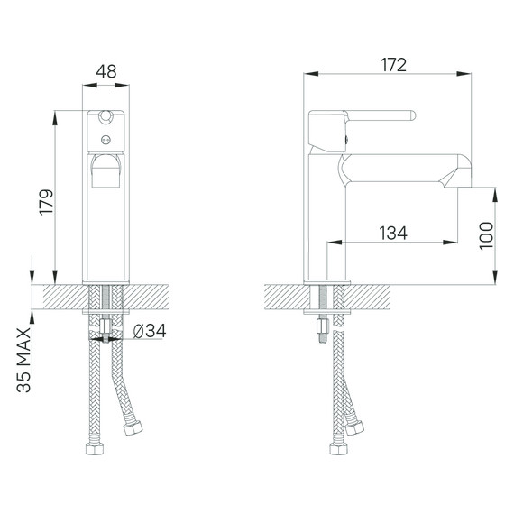 Смеситель для раковины Iddis Aiger AIGBL00i01, чёрный матовый - фото 4