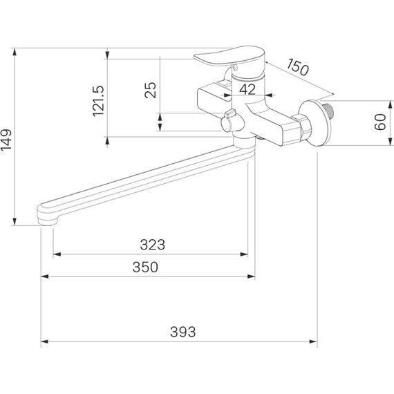 Смеситель для ванны Milardo Demi DEMSB00M10 - фото 4