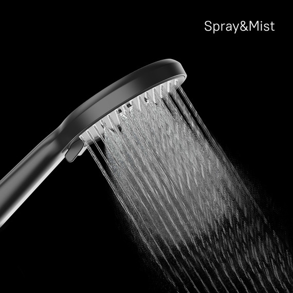 Ручной душ Milardo Ideal Spa ILS3FBRM18, чёрный матовый - фото 12