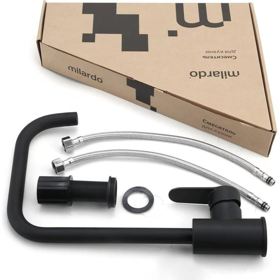 Смеситель для кухни Milardo Poli POLBLL0M05, чёрный матовый - фото 5