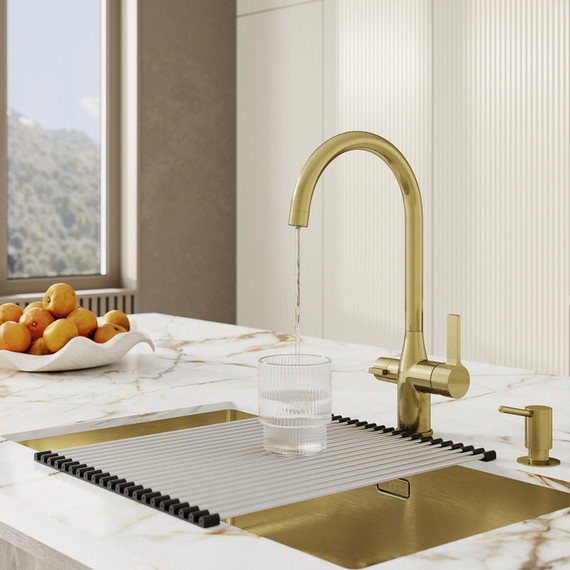 Смеситель для кухни Iddis Pure PURMGFJi05, золото матовое - фото 8