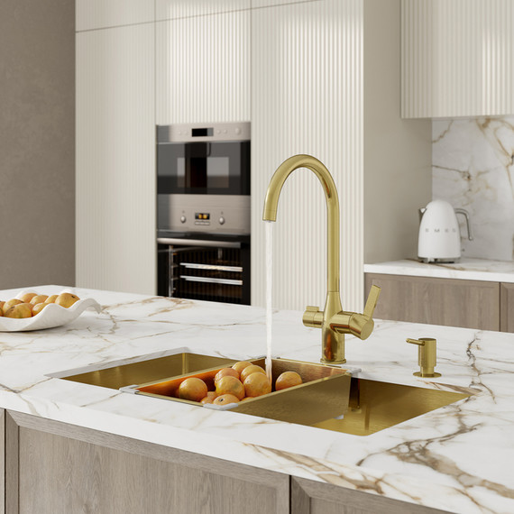 Смеситель для кухни Iddis Pure PURMGFJi05, золото матовое - фото 9