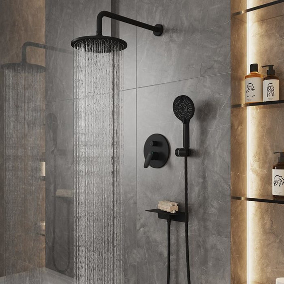 Душевая система для душа Milardo Rora RORBL02M67, чёрный матовый - фото 3