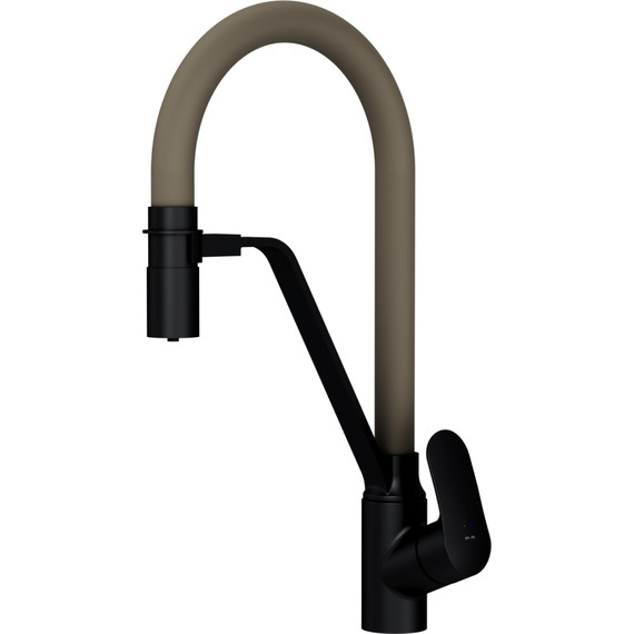 Смеситель для кухни AM.PM Like F8007826 для питьевой воды и гибким изливом, чёрный/бежевый, Цвет производителя: чёрный, бежевый - фото 6