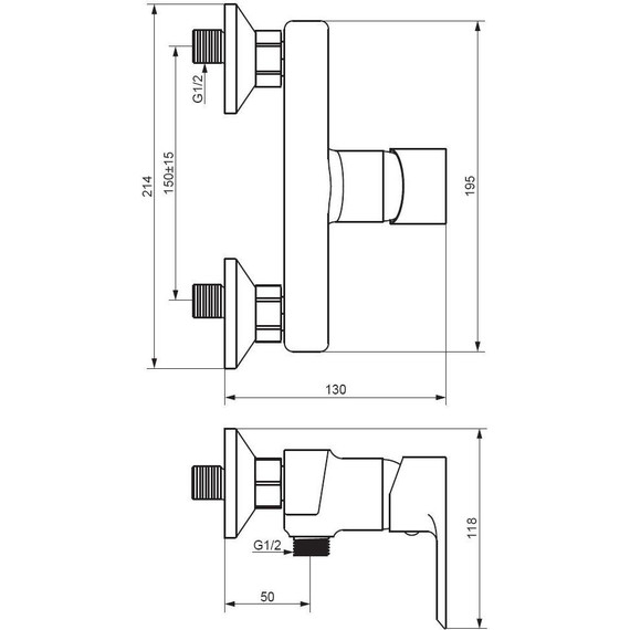 Смеситель для душа Damixa Apollo 472000300, чёрный, Цвет производителя: чёрный - фото 6