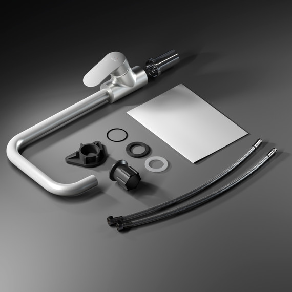 Смеситель для кухни AM.PM Like F8006011, сатин, Цвет производителя: сатин - фото 3