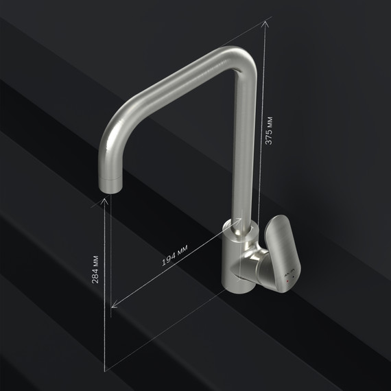 Смеситель для кухни AM.PM Like F8006011, сатин, Цвет производителя: сатин - фото 11