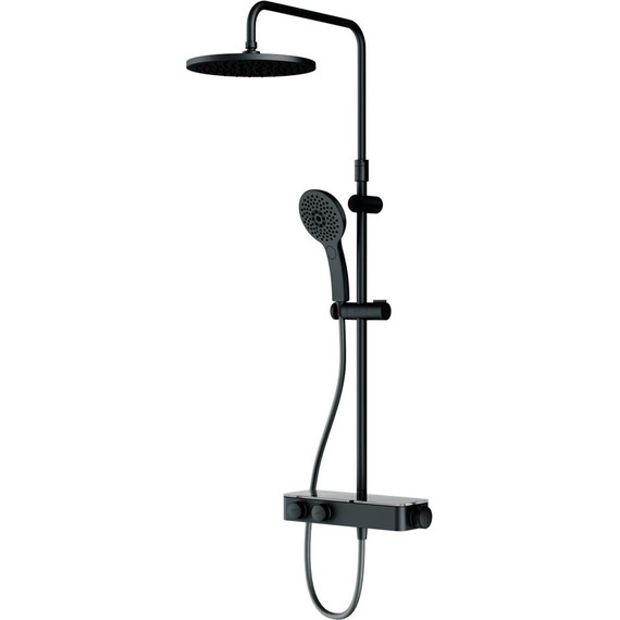 Душевая система AM.PM Inspire V2.0 F0750A422 с термостатом, чёрный, Цвет производителя: чёрный - фото 