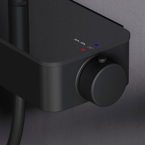 Душевая система AM.PM Inspire V2.0 F0750A422 с термостатом, чёрный, Цвет производителя: чёрный - фото 5