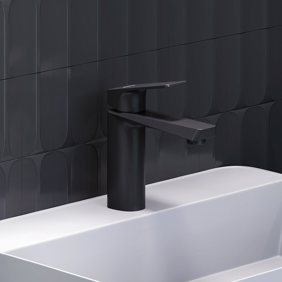 Смеситель для раковины Damixa Merkur 400210300, чёрный, Цвет производителя: чёрный - фото 4