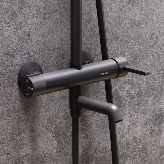 Душевая система c термостатом Damixa Scandinavian Pure 936740300, чёрный - фото 5