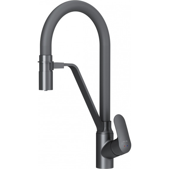 Смеситель для кухни AM.PM Like F8007822 для питьевой воды и гибким изливом, чёрный, Цвет производителя: чёрный - фото 11