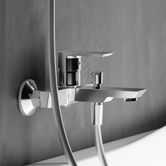 Смеситель для ванны Damixa Apollo 471000001, Цвет производителя: хром - фото 4