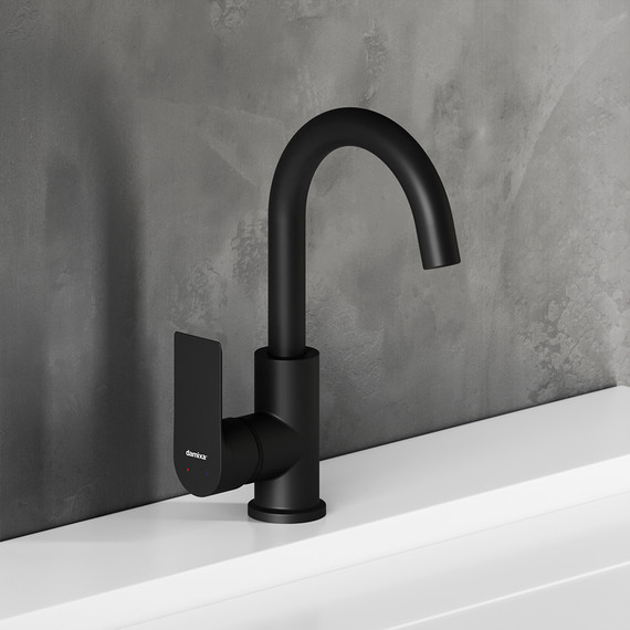 Cмеситель для раковины Damixa Apollo 470220300, чёрный, Цвет производителя: чёрный - фото 4