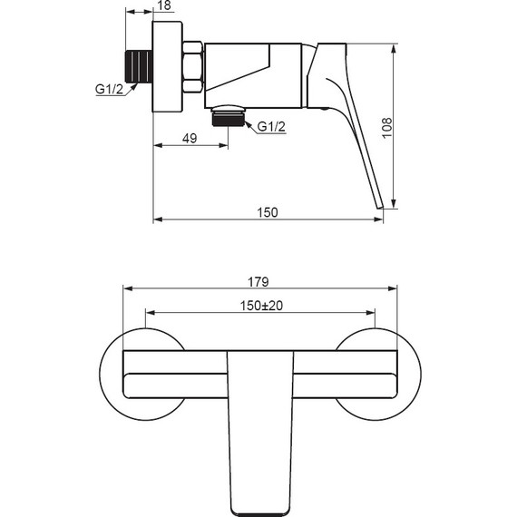 Смеситель для душа Damixa Merkur 402000000, Цвет производителя: хром - фото 5