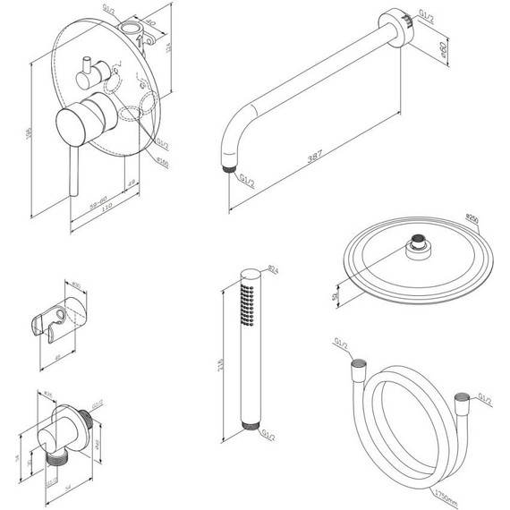 Душевая система Damixa Scandinavian Pure 936520000 - фото 10
