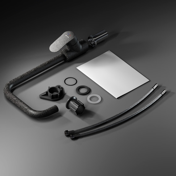 Смеситель для кухни AM.PM Like F8006022l, чёрный, Цвет производителя: чёрный - фото 3